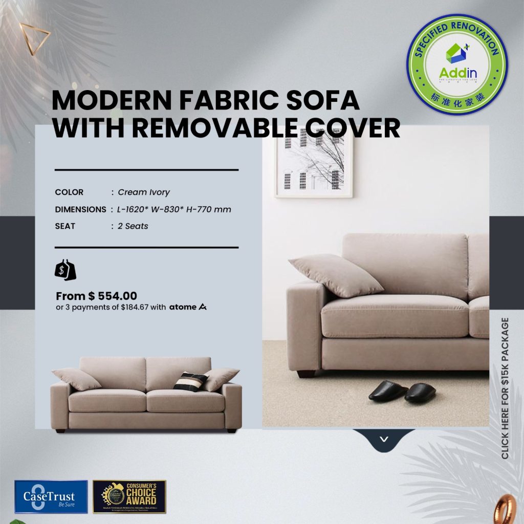 Sofa with removable cover
