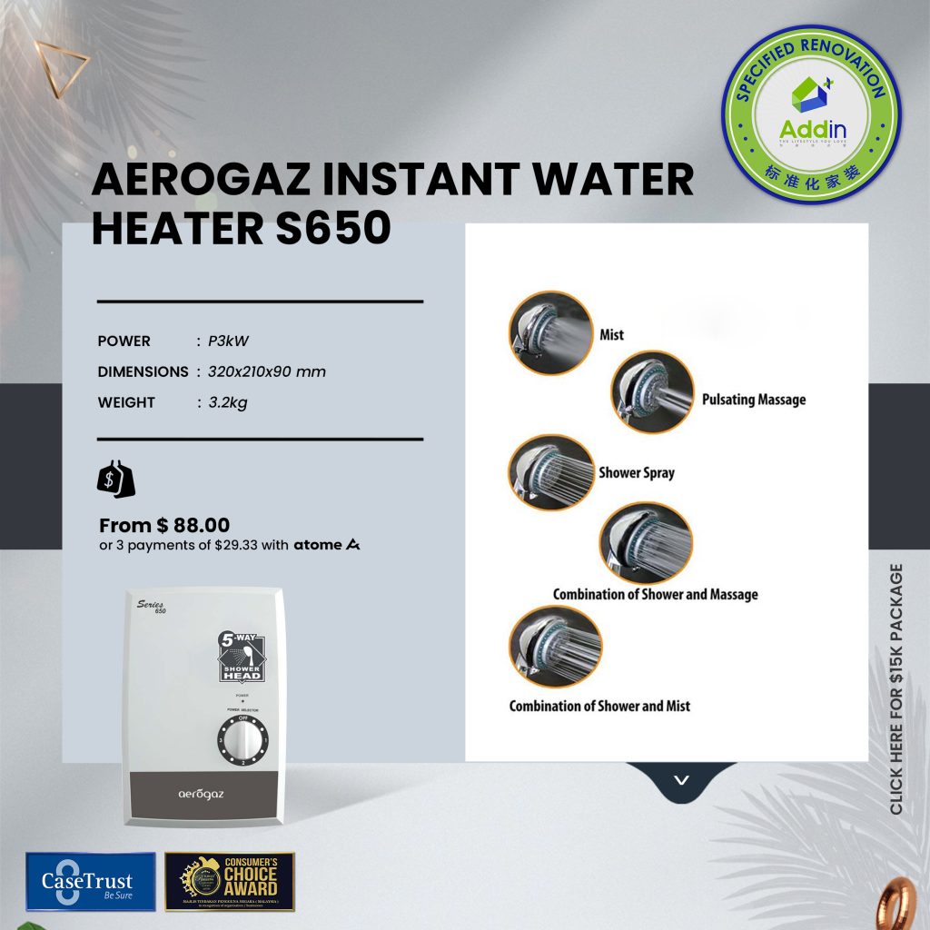Aerogaz Instant Water Heater S650